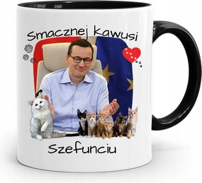 Bögre Fekete Politikusok Miniszterelnök Mateusz Morawiecki
