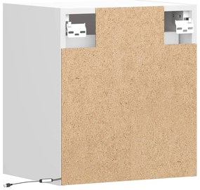 fehér falra szerelhető TV-szekrény LED-lámpákkal 41x31x45 cm