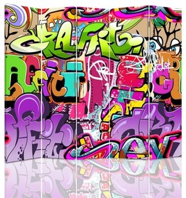 Gario Paraván Graffiti absztrakció Méret: 180 x 170 cm, Kivitelezés: Klasszikus paraván