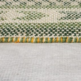 Zöld jutakeverék szőnyeg 200x290 cm Mara Jute Border – Flair Rugs