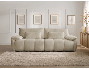 Bézs zsenília kanapé 264 cm Ivane – Bobochic Paris