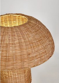 Natúr színű rattan LED asztali lámpa rattan búrával (magasság 40 cm) Irele – Bizzotto