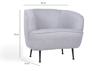 Szürke fotel Piccoli – Artie
