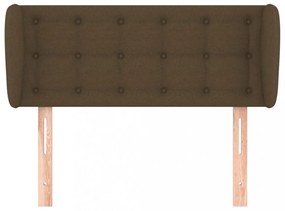 sötétbarna szövet fejtámla szárnyakkal 83x23x78/88 cm