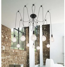 Rabalux 2224 - Csillár CASPAR 10xE27/60W/230V fekete