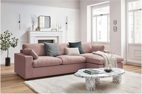 Rózsaszín sarokkanapé Belair – Bobochic Paris