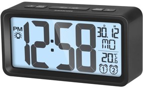 Sencor SDC 2800 B óra ébresztővel és hőmérővel, fekete