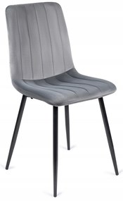 Étkezőgarnitúra 4 db. Szürke Bársony Ibis székkel. Bővíthető asztal HARRY 102-142 cm