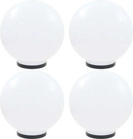 vidaXL 4 db LED gömblámpa 40 cm PMMA