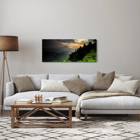 Kép - zöld hegyvidéki táj (120x50 cm)