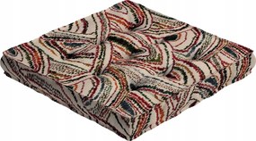 Kuba székpárna 40x6 piros-zöld ívek krémszínű alapon