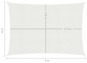 fehér HDPE napvitorla 160 g/m² 2 x 3 m