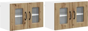 vidaXL Konyhaszekrény Kalmar 2 pcs Artisan tölgy 60 x 31 x 40 cm