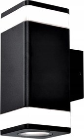 Kaja Temza Kültéri fali lámpa Fekete Dupla 2xGU10 10W IP44