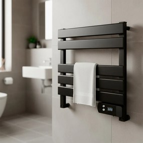 Elektromos törölközőszárító radiátor 150W fekete