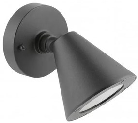 Lámpa Kerti lámpatest  LUSTINO-D, GU10, max.20W, IP44, AC220-240V, 50-60Hz, falra szerelhető, grafit