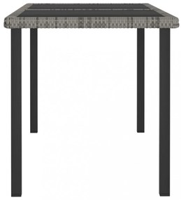 7 részes szürke polyrattan kerti étkezőgarnitúra