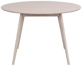 Kerek étkezőasztal tölgyfa dekoros asztallappal 115x115 cm Yumi - Rowico