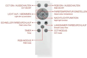 Telefunken 319106TF - LED RGBW Dimmelhető lámpa LED/24W/230V + távirányító