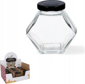 Hatszögletű Befőttesüveg Kupakkal 280 ML =12db