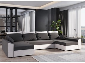 Sarok ülőgarnitúra U Paragon U (fekete + fehér). 1057381