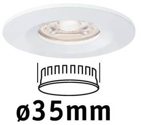 Paulmann 94298 Nova Mini beépíthető lámpa, kerek, fix, fehér, 2700K melegfehér, Coin foglalat, 310 lm, IP44