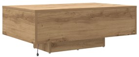 LED világítással ellátott dohányzóasztal, Artisan tölgy 85x55x31 cm