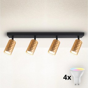 BRILAGI - LED RGBW dimmelhető spotlámpa SELE DIAMANT 4xGU10/4,8W/230V arany