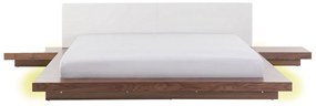 Franciaágy 180x200 cm Zina (fehér) (LED világítással). 1035514