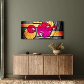 Absztrakt kép történelmi szimbólumokkal (120x50 cm)