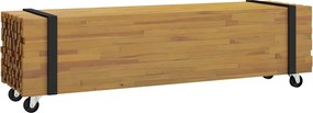 vidaXL TV állvány Barna 110 x 30 x 30 cm Tömör Teakfa