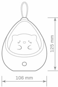 LED Gyermek Tájoló lámpa érzékelővel KITTY LED/0,5W/5V USB kék