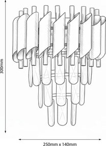 Brilagi - ECLIPSE fali lámpa 2xE14/10W/230V ezüstszínű
