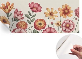 Fotótapéta Öntapadós Design Divatos Virágos kompozíció 250x104 cm