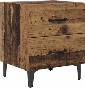 vidaXL Ágyat tartó szekrény fiókkal Öreg fa 40 x 35 x 47,5 cm Faanyag