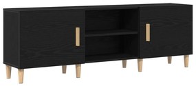 TV Állvány - Fekete Tölgy, 150x30x50 cm, Mérnöki Fából készült