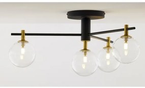 Jupiter 2034 - Felületre szerelhető csillár FIGARO 4xG9/10W/230V fekete/arany/bézs/átlátszó