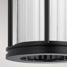 Kichler klasszikus kültéri fali lámpa barras fekete elskl-barras2-m-bk IP44