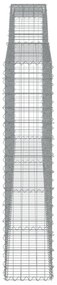 2 db íves horganyzott vas gabion kosár 400x30x140/160 cm