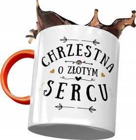 Narancssárga Bögre Keresztelőre Születésnapra Nyomtatott Fotóval