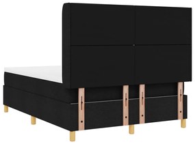 Boxspring Ágy Matracokkal Fekete 140x200 cm Szövet