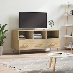 Sonoma-tölgyszínű műfa TV-szekrény 102 x 36 x 50 cm