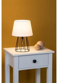 Spot-Light 7662104 - MANGOO asztali lámpa 1xE27/40W/230V fehér/fekete