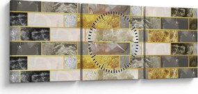 Kép - Dekoráció textúrákkal (órával) (90x30 cm)