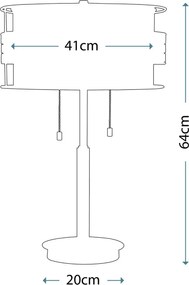 Quoizel LAGUNA QZ-LAGUNA-TL Asztali lámpa 2x60W/E27