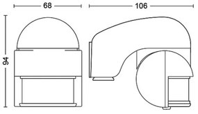 Philips 1747631PN - VIRGINIA kültéri mozgásérzékelő IP44 fehér