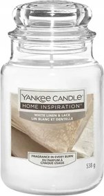 Paraffin gyertya Yankee Candle White Linen & Lace Yankee Candle Nagy 1 db