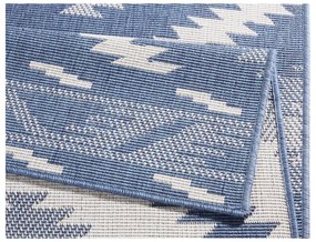 Malibu kék-krémszínű kültéri szőnyeg, 80 x 250 cm - NORTHRUGS