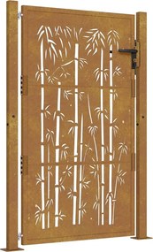 vidaXL Corten acél, bambusz mintás kerti kapu 100x150 cm