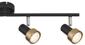 Globo 57917-4G - Spotlámpa  MASON 4xGU10/25W/230V fekete/arany